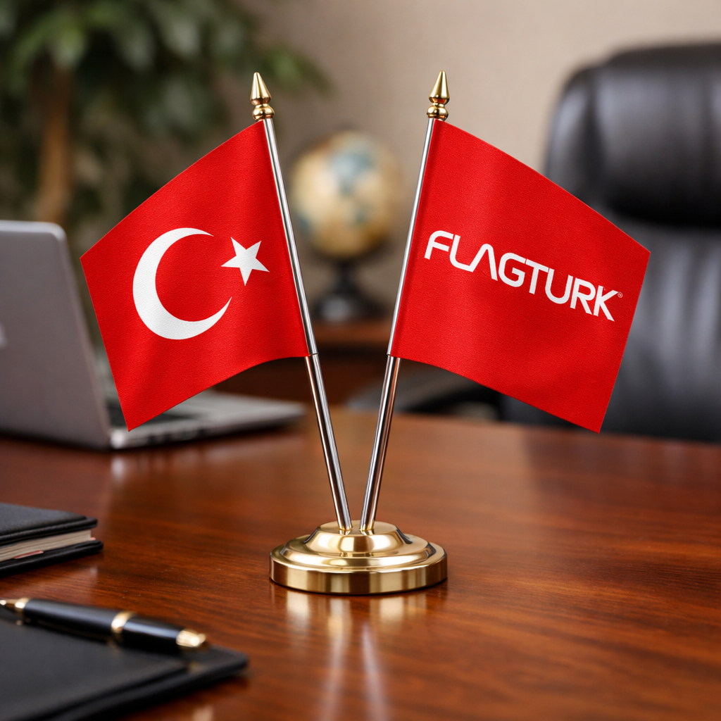 Özel Logolu İkili Masa Bayrağı Nerelerde Kullanılır?