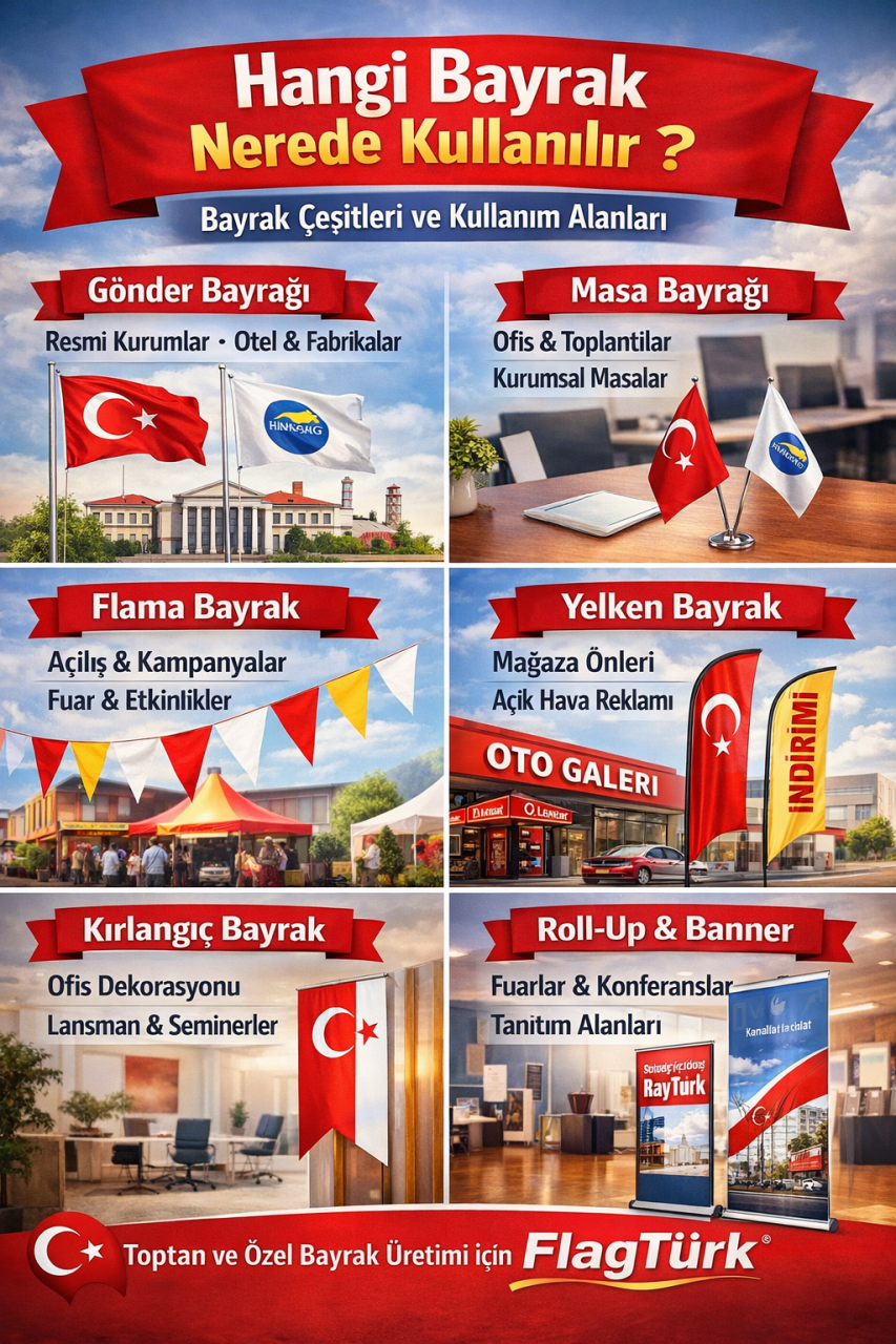 Hangi Bayrak Nerede Kullanılır? Bayrak Çeşitleri ve Kullanım Alanları Rehberi