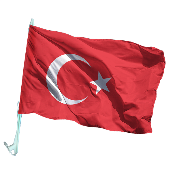 Konvoy Bayrağı Türk Bayrağı  30x45 cm -5 adet