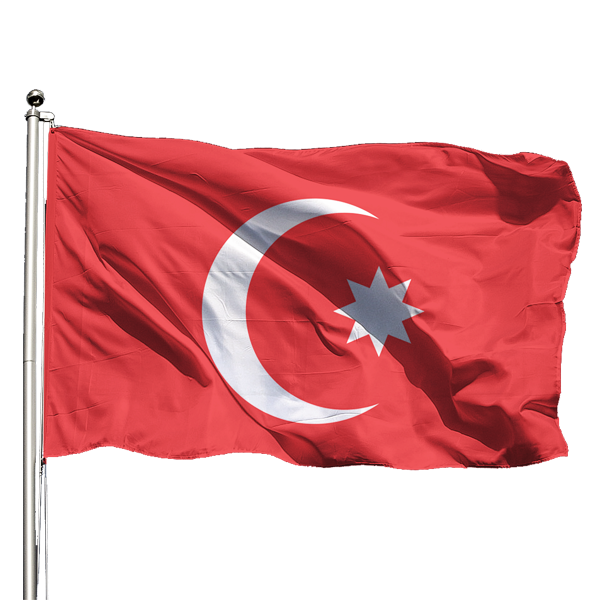 Osmanlı Bayrağı 100x150 - Tek Kat Raşel