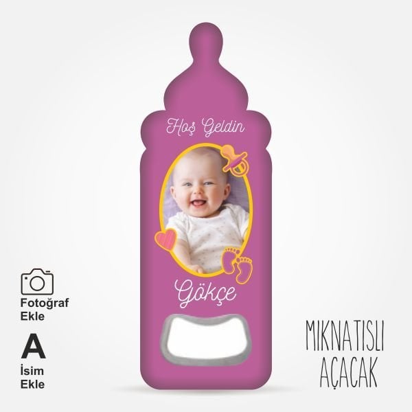 Resim Baskılı Biberon Mıknatıslı Açacak-22 adet