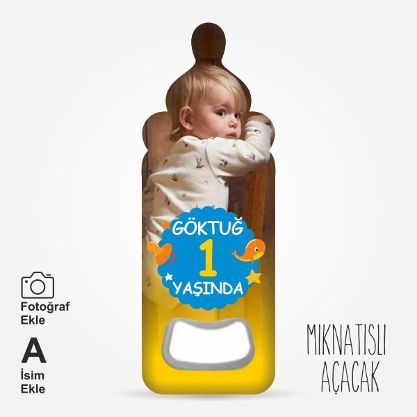 Resim Baskılı Biberon Mıknatıslı Açacak-22 adet