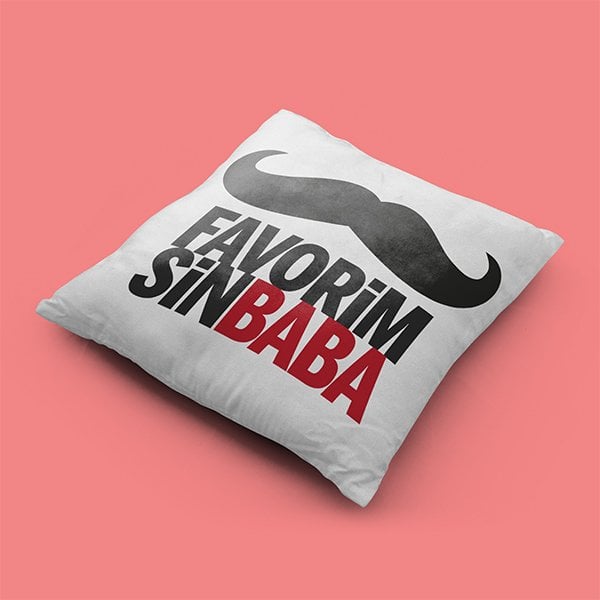 Babalar Günü Baskılı Yastık-1