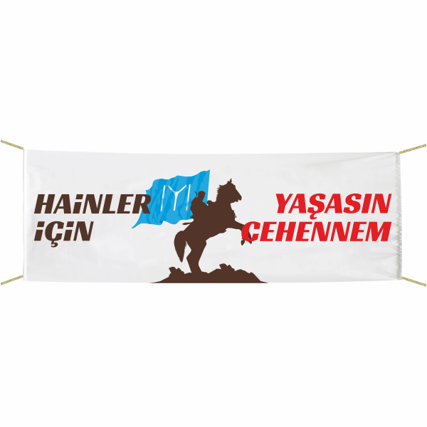 Hainler İçin Yaşasın Cehennem Afiş - Pankart 75x300 Cm