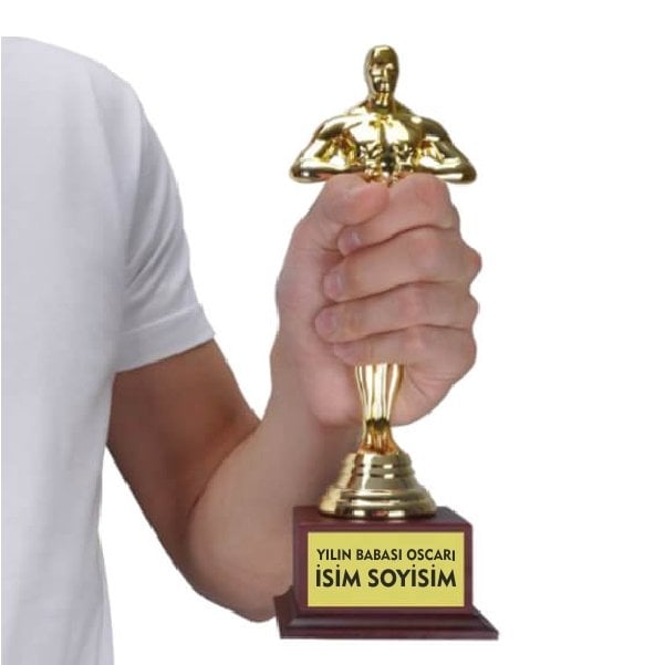Oscar Heykeli 27 cm Ahşap Ayaklı-YILIN BABASI ODK-03