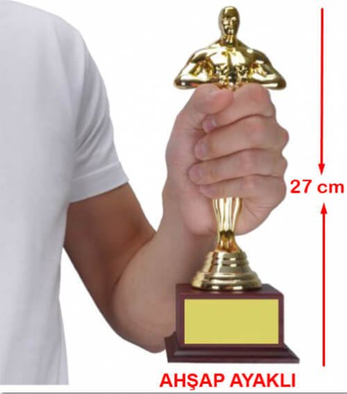 Oscar Heykeli 27 cm Ahşap Ayaklı-YILIN EN İYİSİ_ODK-03