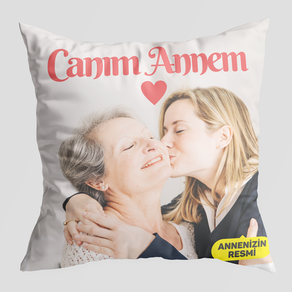Kişiye Özel Resimli Anne Temalı Yastık