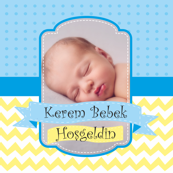 Kişiye Özel Resimli Hoşgeldin Bebek Yastık