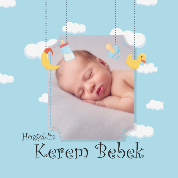Kişiye Özel Resimli Hoşgeldin Bebek Yastık