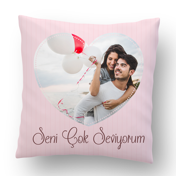 Kişiye Özel Seni Çok Seviyorum Yastık