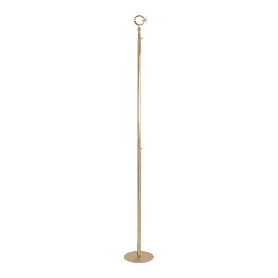 Türk Makam Bayrağı Telalı + 225 cm Pirinç Direk (Simsiz)