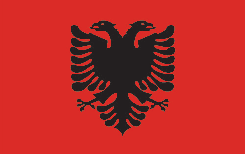 Arnavutluk 15x22,5 Masa Bayrağı (Direksiz)