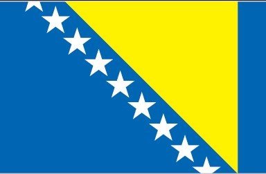 Bosna Hersek 15x22,5 Masa Bayrağı (Direksiz)