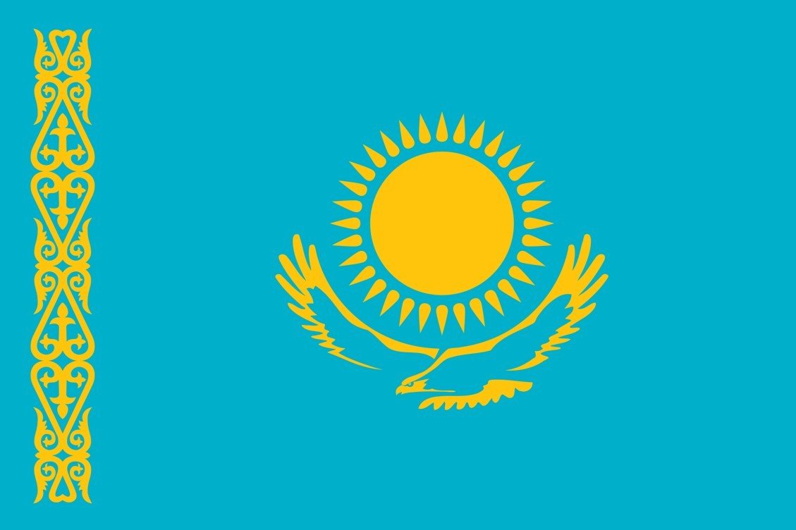 Kazakistan 15x22,5 Masa Bayrağı (Direksiz)