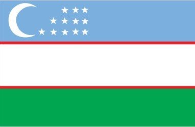 Özbekistan 15x22,5 Masa Bayrağı (Direksiz)