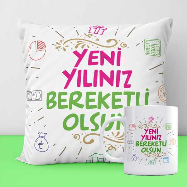 Yeni Yıl Yastık ve Kupa Seti-5
