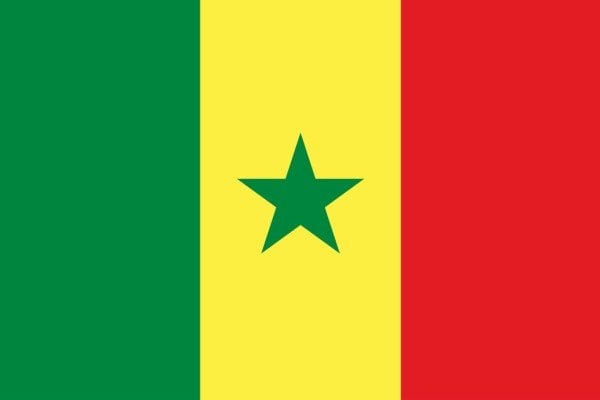Senegal 15x22,5 Masa Bayrağı (Direksiz)