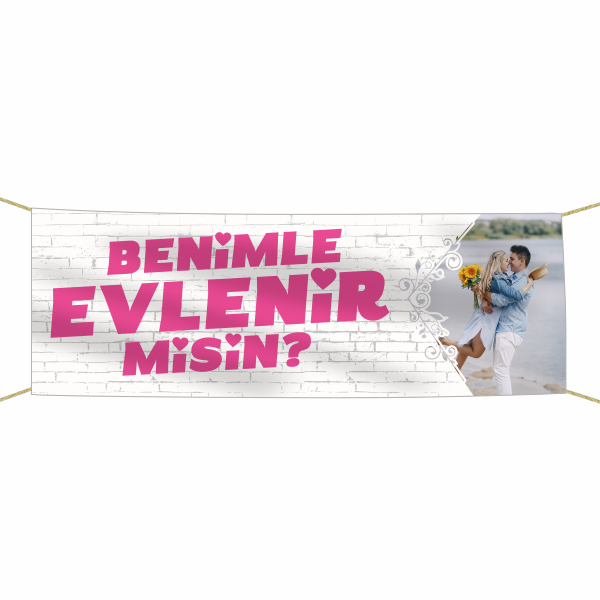 Evlilik Teklifi Kumaş Pankart -1-