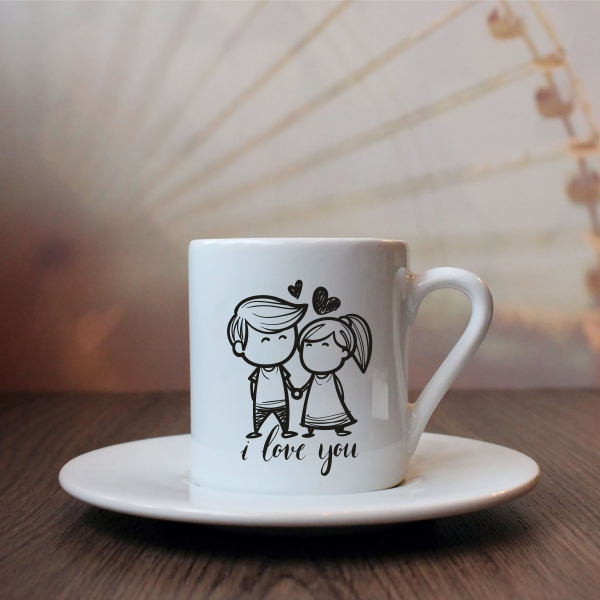 Love Temalı Kahve Fincanı -2-