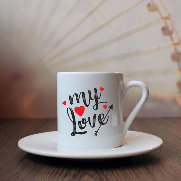 Love Temalı Kahve Fincanı -3-