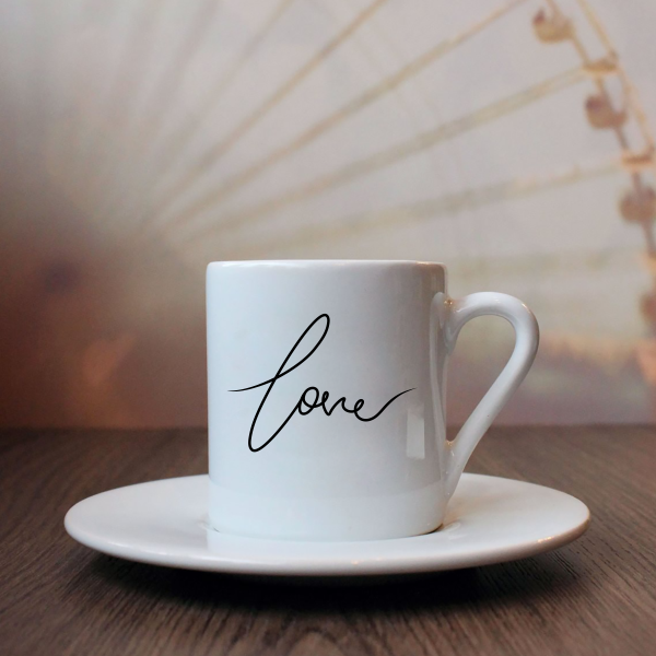 Love Temalı Kahve Fincanı -7-