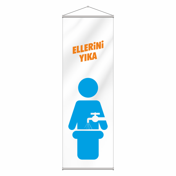 Ellerini Yıka Kırlangıç Flama 50x150