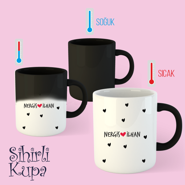 Sevgililer Günü Sihirli Kupa Bardak-12