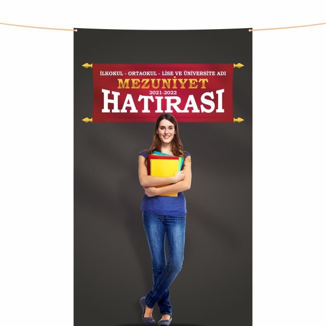 Mezuniyet Hatırası Pankartı-12- 150x250 cm
