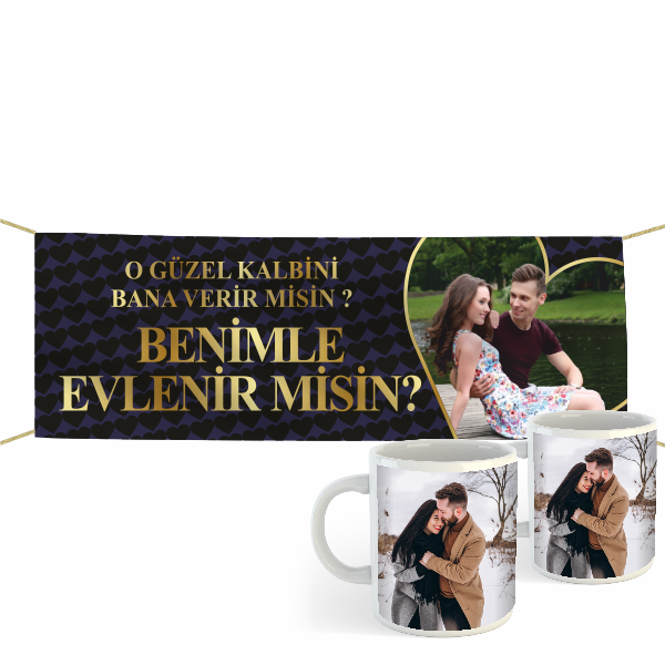 Evlilik Teklifi Kumaş Pankart -19-