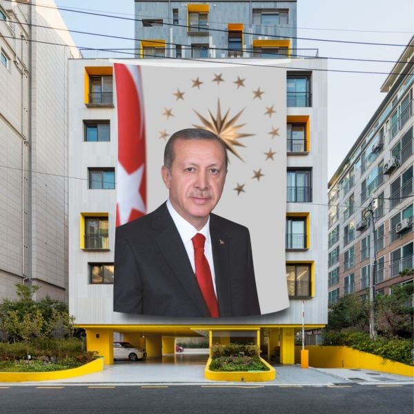 CUMHURBAŞKANI Recep Tayyip Erdoğan Portresi 300x450 cm