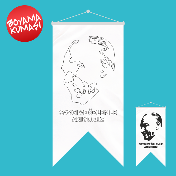 Atatürk Kırlangıç Boyama Kumaşı 50x70 cm