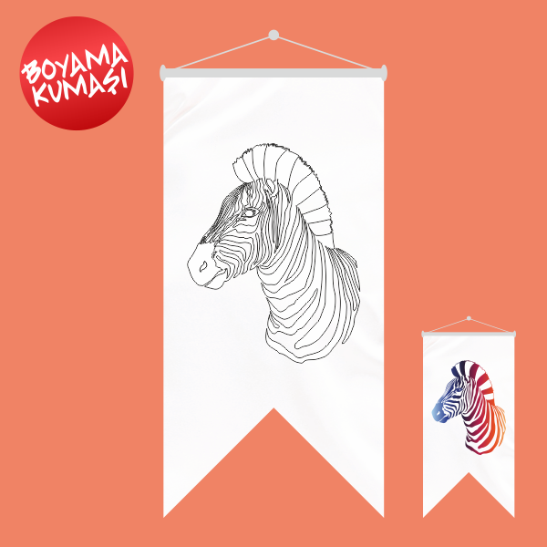 Zebra Kırlangıç Boyama Kumaşı 50x70 cm