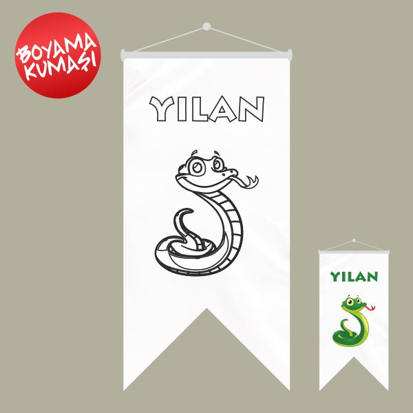 Yılan Kırlangıç Boyama Kumaşı 50x70 cm