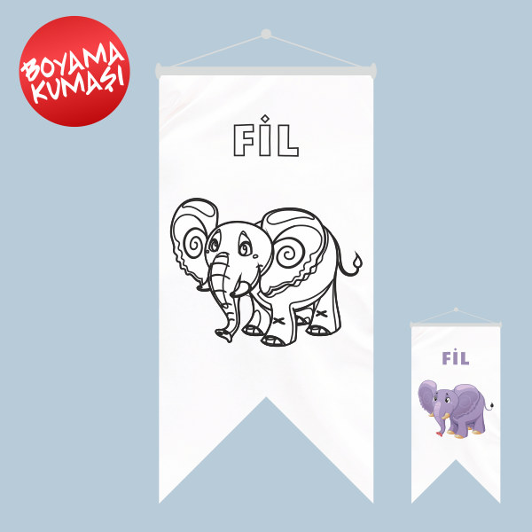 Fil Kırlangıç Boyama Kumaşı 50x70 cm
