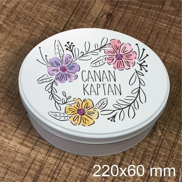 Kişiye Özel Yuvarlak Teneke Kutu-30