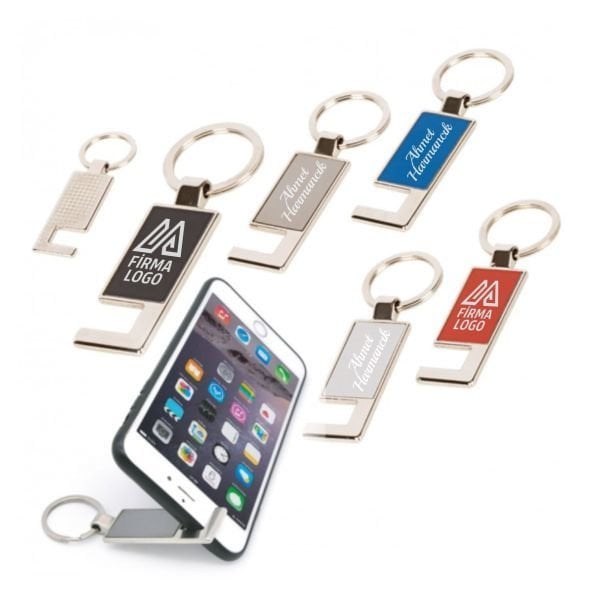 İsme Özel Metal Telefon Standı Anahtarlık 5119
