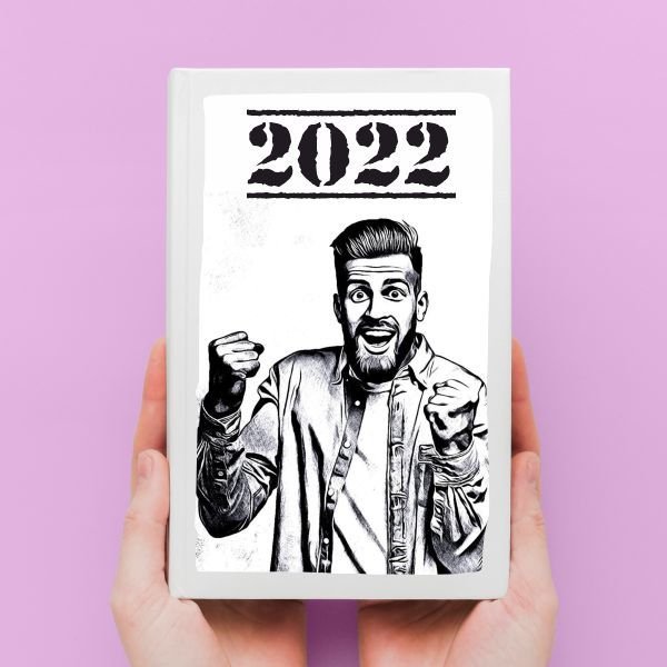 Kişiye Özel Siyah Beyaz Efektli Defter-011