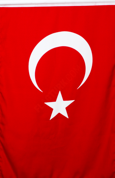 Türk Bayrağı 20x30 cm Alpaka Kumaş - Sopalı-30adet