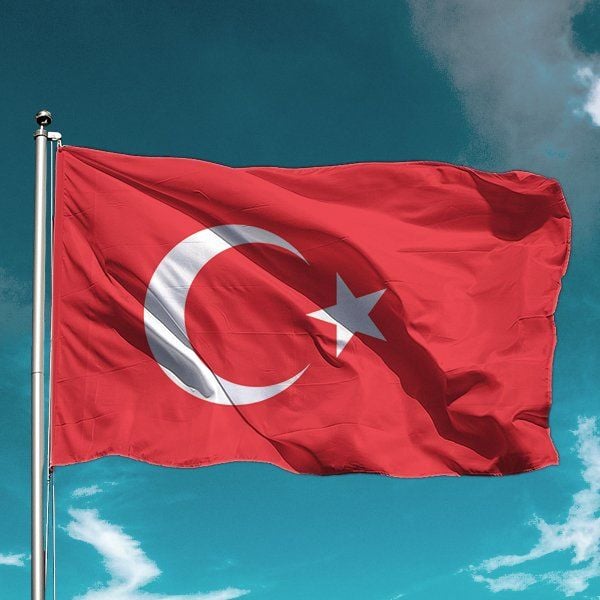 Türk Bayrağı 100x150 cm Alpaka Kumaş-5 Adet