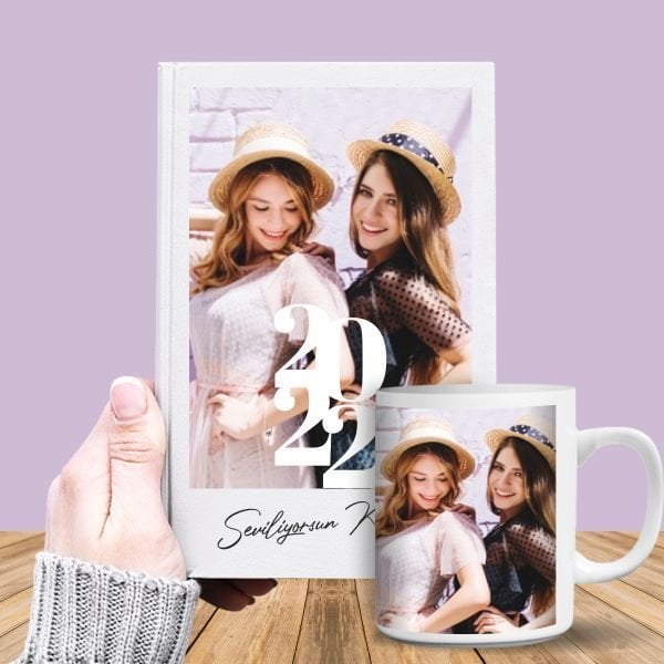 Fotoğraf Baskılı Defter ve Kupa Bardak Hediye Seti-017