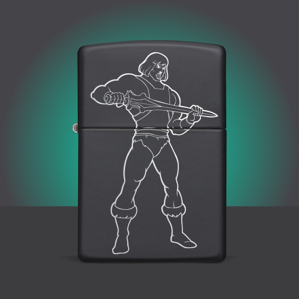 He-Man Baskılı Benzinli Siyah Metal Çakmak-19